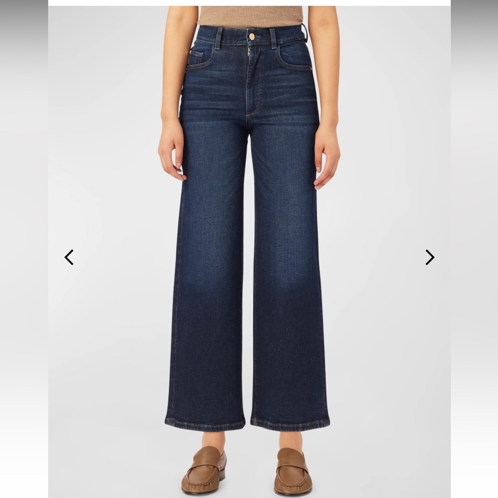 DL1961 Hepburn High Rise Wide Leg Jeans in Mediterranean
